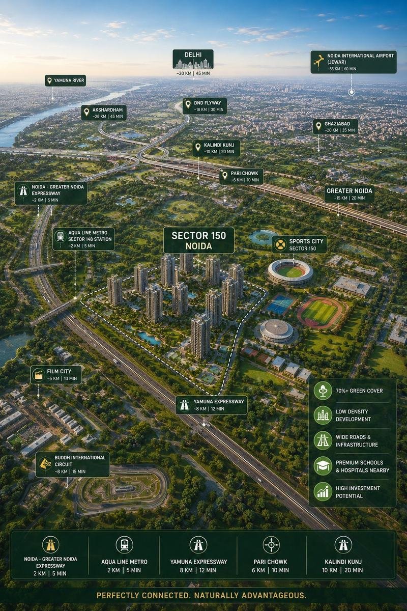 Luxury Residential Skyline of Sector 150 Noida